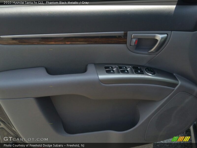 Phantom Black Metallic / Gray 2010 Hyundai Santa Fe GLS