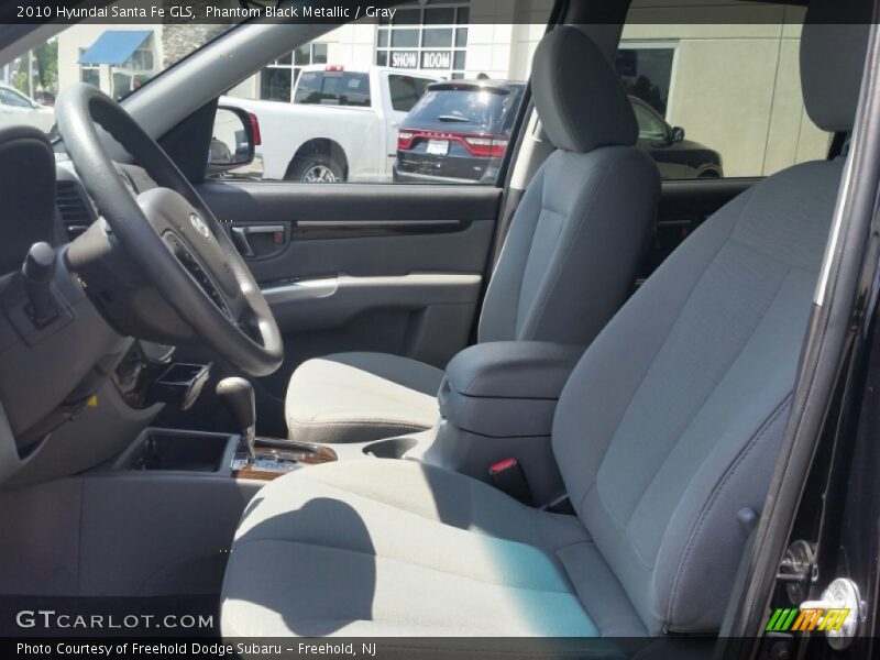 Phantom Black Metallic / Gray 2010 Hyundai Santa Fe GLS