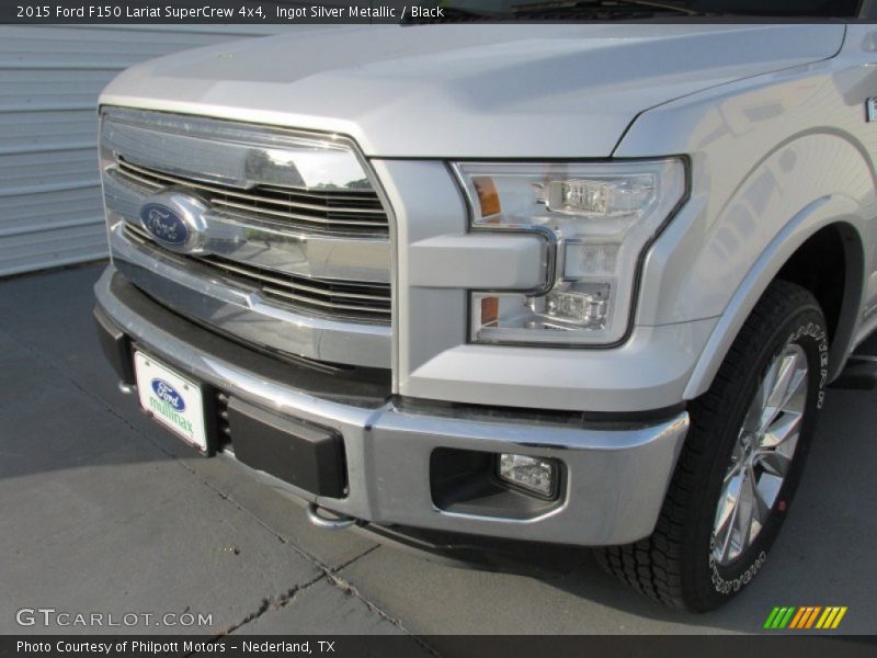 Ingot Silver Metallic / Black 2015 Ford F150 Lariat SuperCrew 4x4