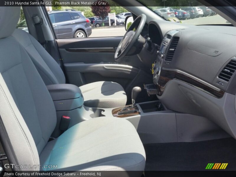 Phantom Black Metallic / Gray 2010 Hyundai Santa Fe GLS