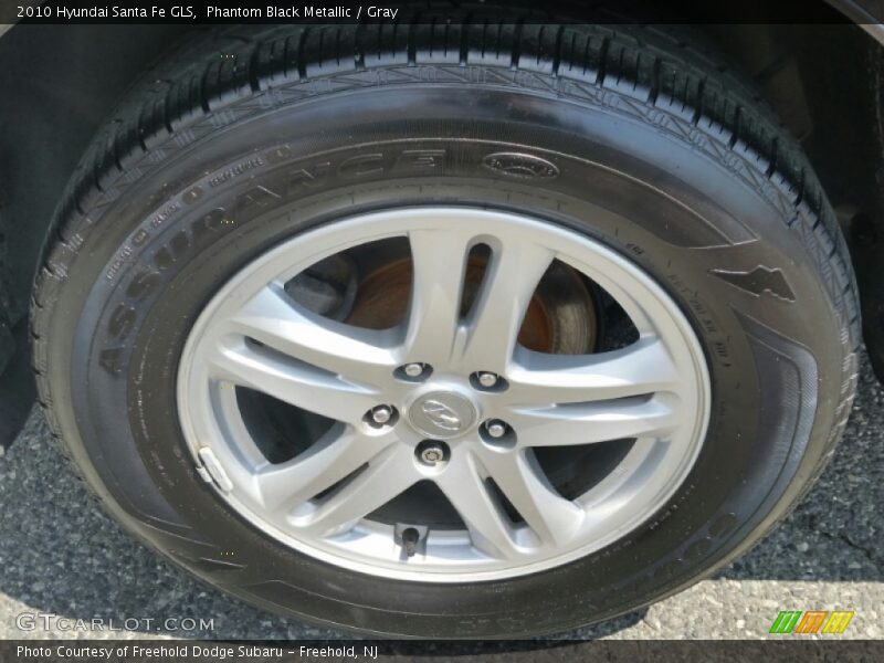 Phantom Black Metallic / Gray 2010 Hyundai Santa Fe GLS