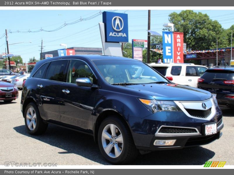 Bali Blue Pearl / Taupe 2012 Acura MDX SH-AWD Technology