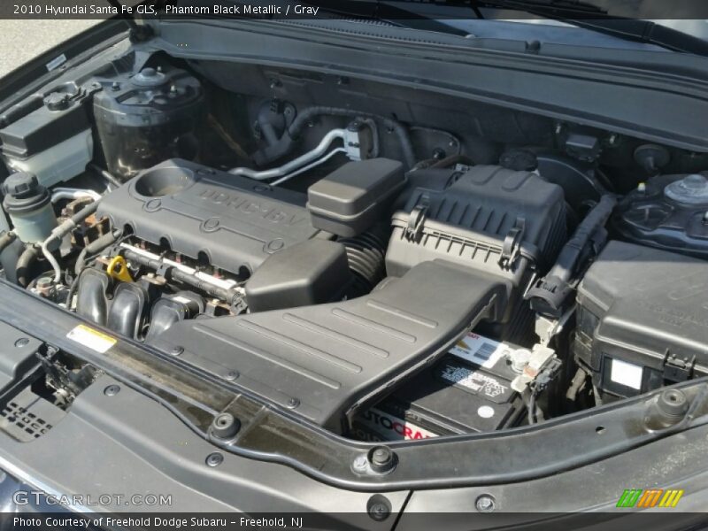 Phantom Black Metallic / Gray 2010 Hyundai Santa Fe GLS