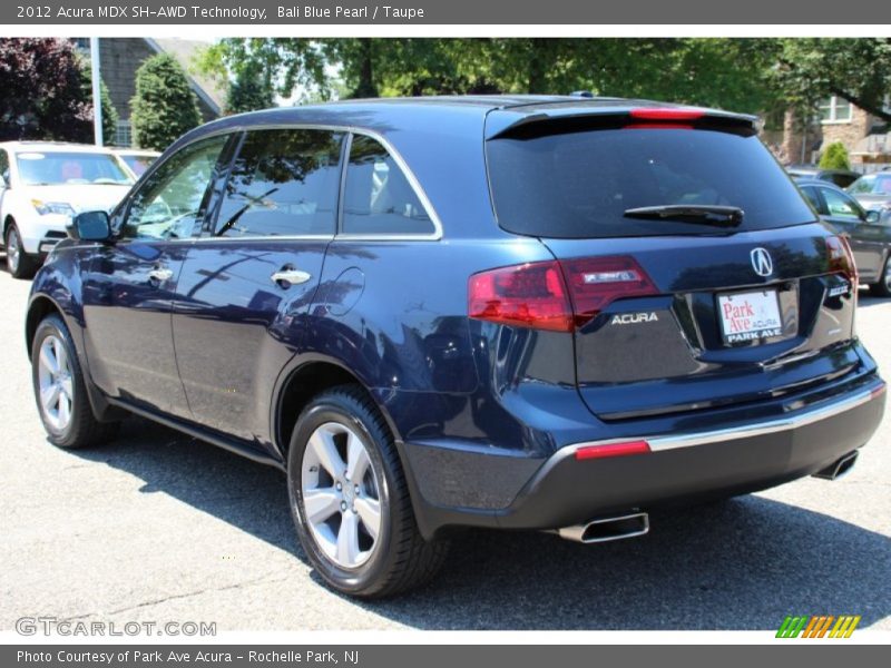 Bali Blue Pearl / Taupe 2012 Acura MDX SH-AWD Technology