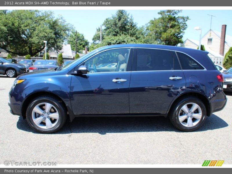 Bali Blue Pearl / Taupe 2012 Acura MDX SH-AWD Technology