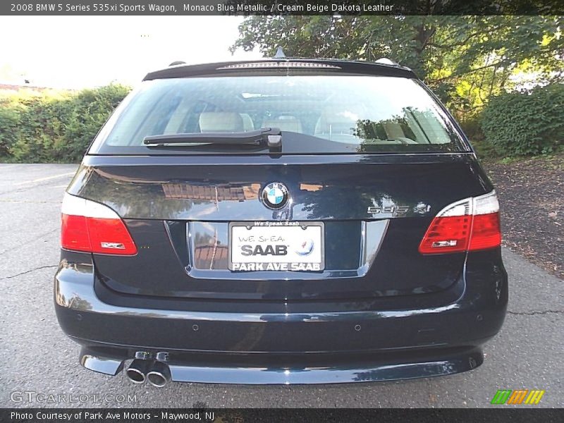Monaco Blue Metallic / Cream Beige Dakota Leather 2008 BMW 5 Series 535xi Sports Wagon