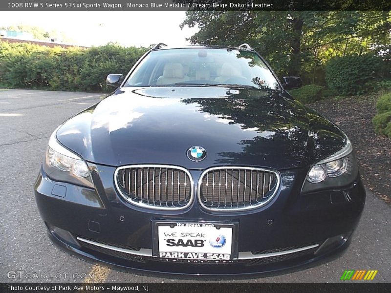 Monaco Blue Metallic / Cream Beige Dakota Leather 2008 BMW 5 Series 535xi Sports Wagon