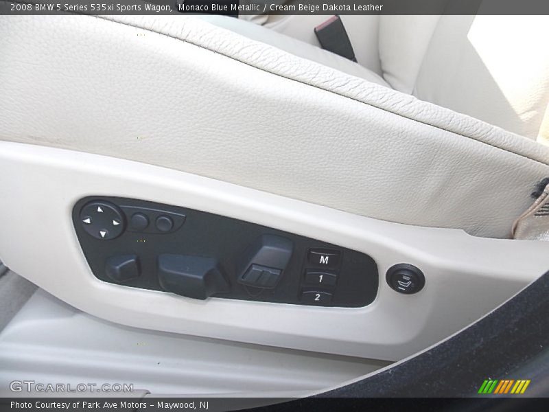 Monaco Blue Metallic / Cream Beige Dakota Leather 2008 BMW 5 Series 535xi Sports Wagon