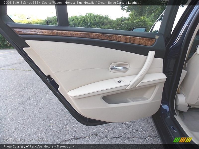 Monaco Blue Metallic / Cream Beige Dakota Leather 2008 BMW 5 Series 535xi Sports Wagon