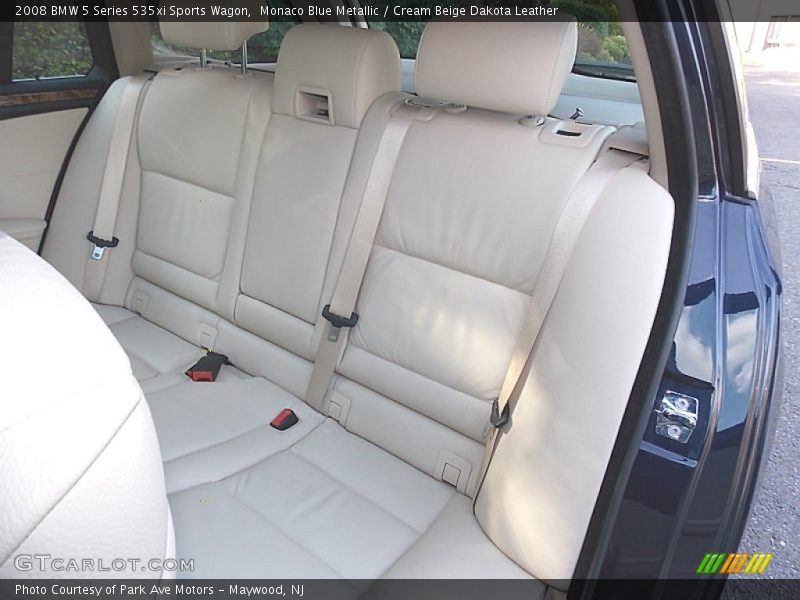 Monaco Blue Metallic / Cream Beige Dakota Leather 2008 BMW 5 Series 535xi Sports Wagon