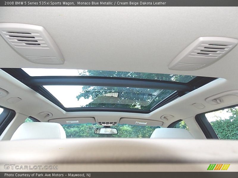 Monaco Blue Metallic / Cream Beige Dakota Leather 2008 BMW 5 Series 535xi Sports Wagon