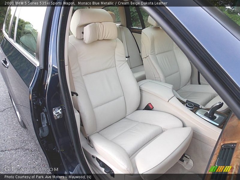 Monaco Blue Metallic / Cream Beige Dakota Leather 2008 BMW 5 Series 535xi Sports Wagon