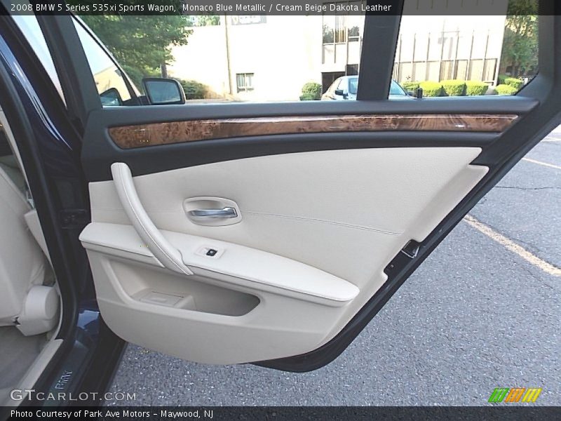Monaco Blue Metallic / Cream Beige Dakota Leather 2008 BMW 5 Series 535xi Sports Wagon