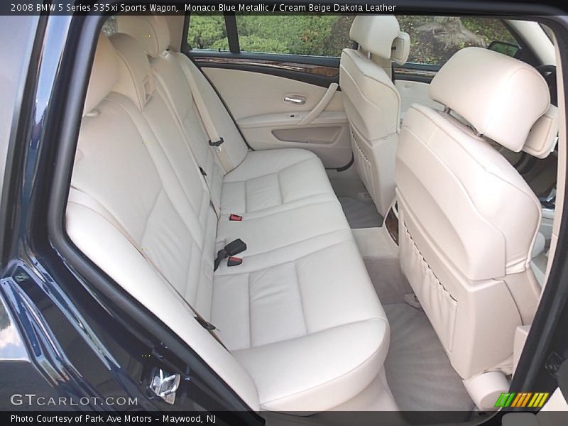 Monaco Blue Metallic / Cream Beige Dakota Leather 2008 BMW 5 Series 535xi Sports Wagon