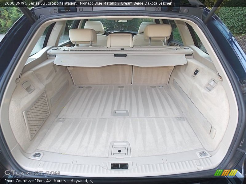 Monaco Blue Metallic / Cream Beige Dakota Leather 2008 BMW 5 Series 535xi Sports Wagon
