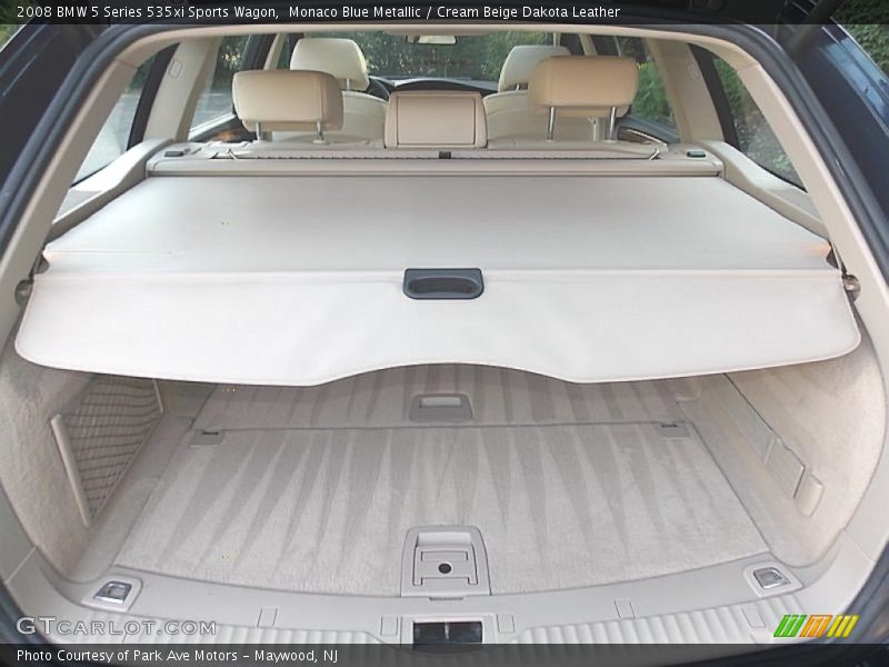 Monaco Blue Metallic / Cream Beige Dakota Leather 2008 BMW 5 Series 535xi Sports Wagon