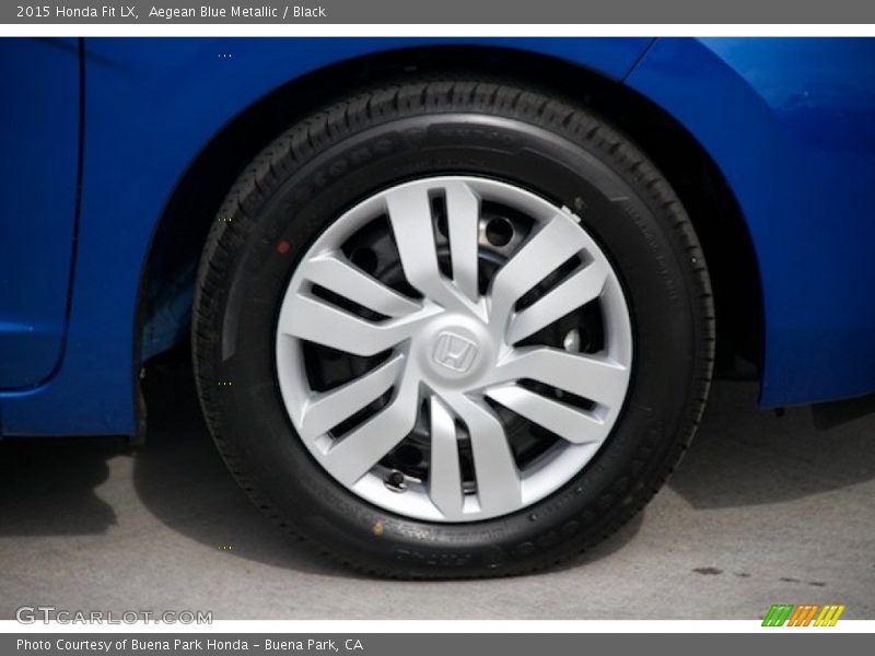 Aegean Blue Metallic / Black 2015 Honda Fit LX