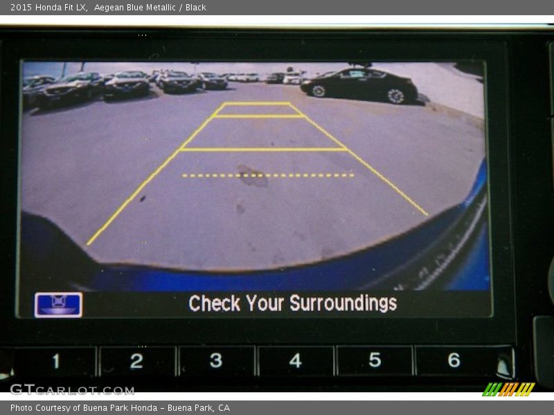 Aegean Blue Metallic / Black 2015 Honda Fit LX