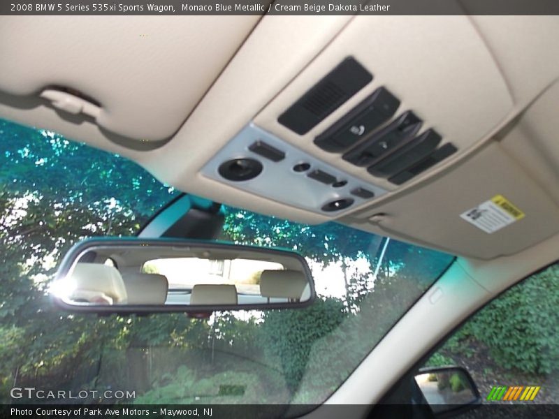 Monaco Blue Metallic / Cream Beige Dakota Leather 2008 BMW 5 Series 535xi Sports Wagon