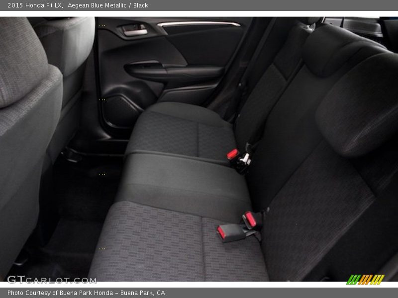 Aegean Blue Metallic / Black 2015 Honda Fit LX