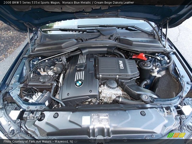 Monaco Blue Metallic / Cream Beige Dakota Leather 2008 BMW 5 Series 535xi Sports Wagon