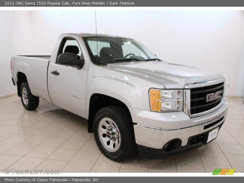 Pure Silver Metallic / Dark Titanium 2011 GMC Sierra 1500 Regular Cab