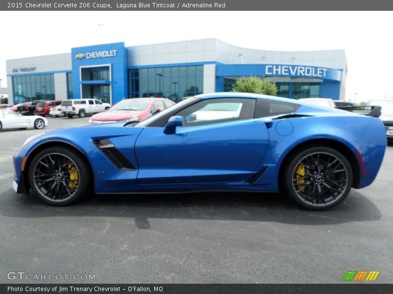 Laguna Blue Tintcoat / Adrenaline Red 2015 Chevrolet Corvette Z06 Coupe