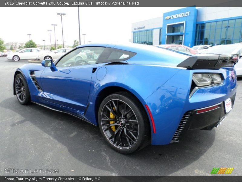 Laguna Blue Tintcoat / Adrenaline Red 2015 Chevrolet Corvette Z06 Coupe