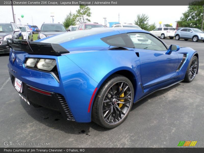 Laguna Blue Tintcoat / Adrenaline Red 2015 Chevrolet Corvette Z06 Coupe