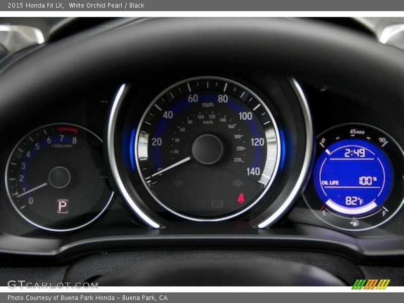 White Orchid Pearl / Black 2015 Honda Fit LX