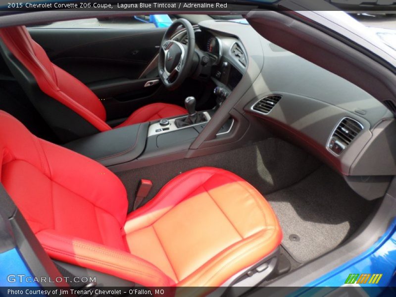 Laguna Blue Tintcoat / Adrenaline Red 2015 Chevrolet Corvette Z06 Coupe
