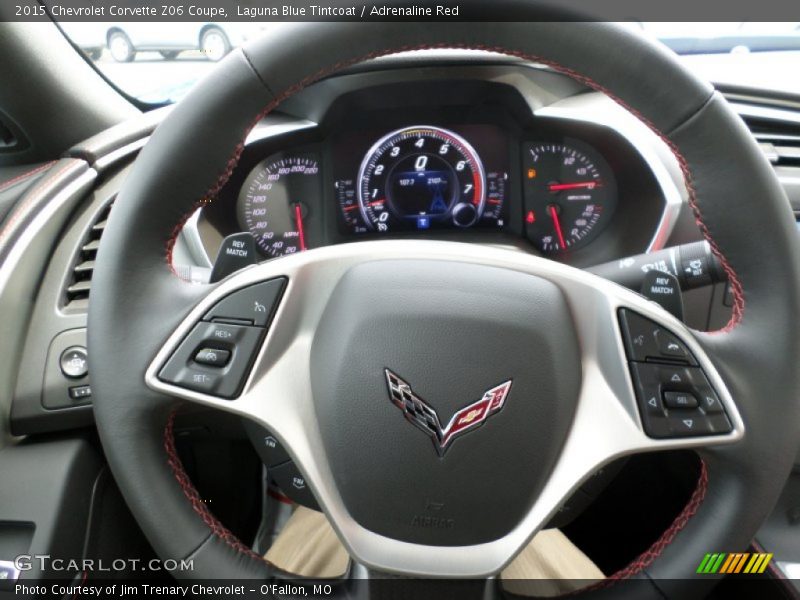 Laguna Blue Tintcoat / Adrenaline Red 2015 Chevrolet Corvette Z06 Coupe