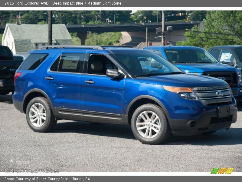 Deep Impact Blue / Medium Light Stone 2015 Ford Explorer 4WD