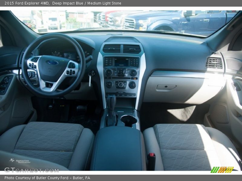 Deep Impact Blue / Medium Light Stone 2015 Ford Explorer 4WD