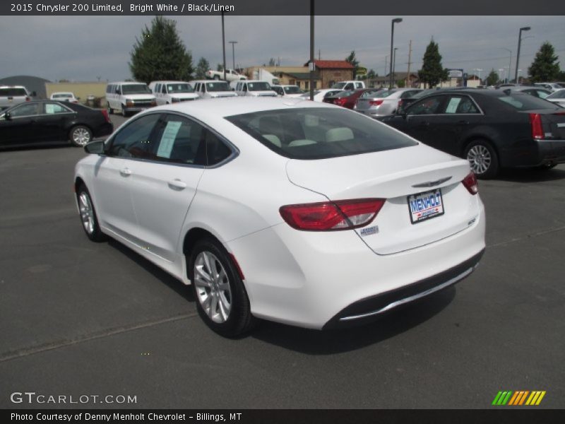 Bright White / Black/Linen 2015 Chrysler 200 Limited