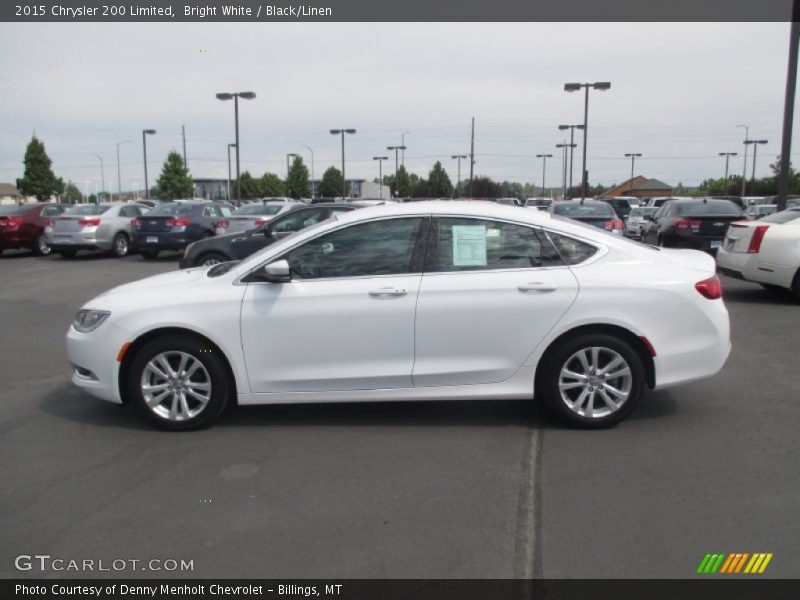 Bright White / Black/Linen 2015 Chrysler 200 Limited