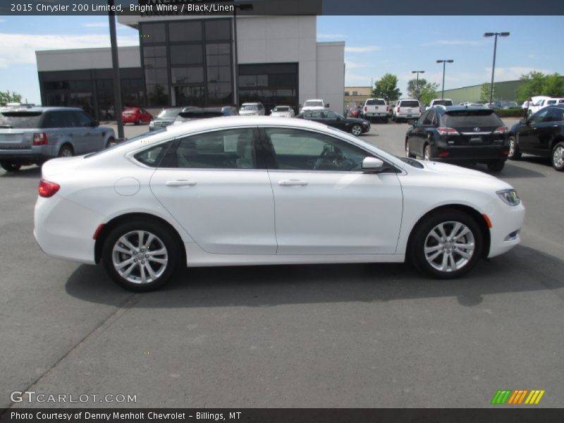 Bright White / Black/Linen 2015 Chrysler 200 Limited