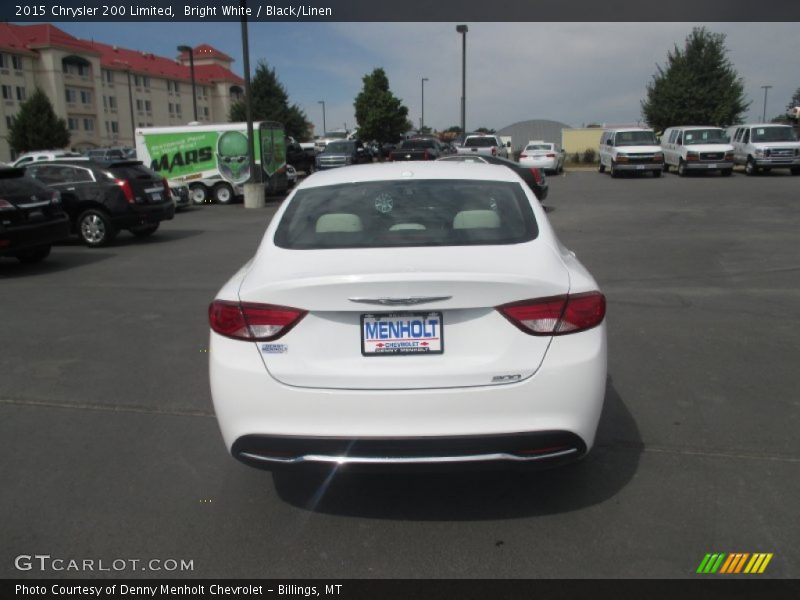 Bright White / Black/Linen 2015 Chrysler 200 Limited
