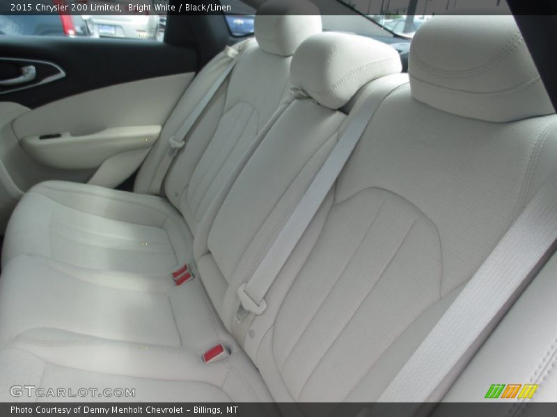 Bright White / Black/Linen 2015 Chrysler 200 Limited