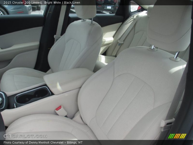 Bright White / Black/Linen 2015 Chrysler 200 Limited