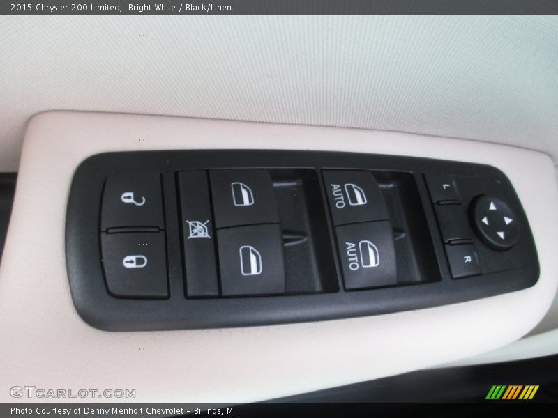 Bright White / Black/Linen 2015 Chrysler 200 Limited