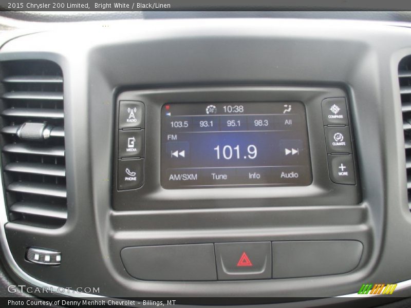 Bright White / Black/Linen 2015 Chrysler 200 Limited