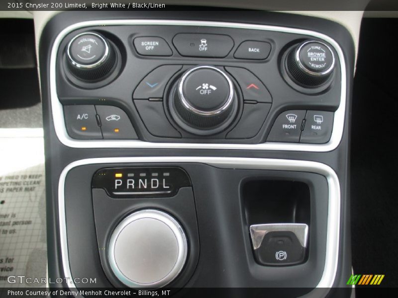 Bright White / Black/Linen 2015 Chrysler 200 Limited