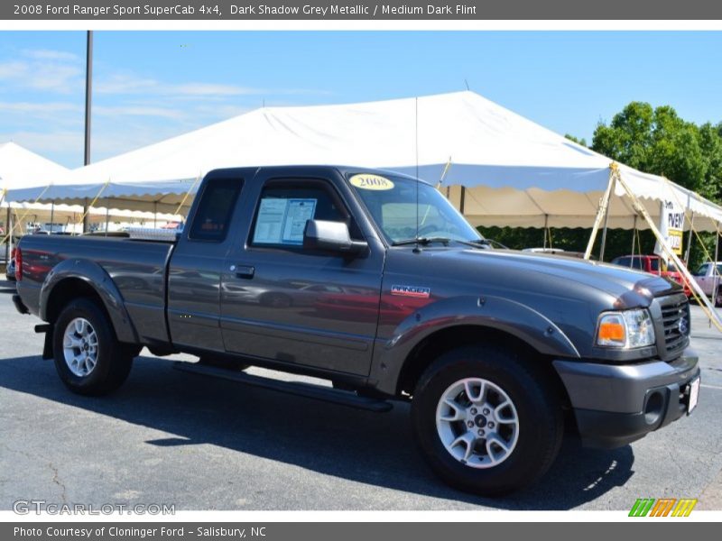 Dark Shadow Grey Metallic / Medium Dark Flint 2008 Ford Ranger Sport SuperCab 4x4