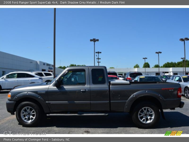 Dark Shadow Grey Metallic / Medium Dark Flint 2008 Ford Ranger Sport SuperCab 4x4