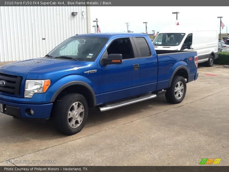 Blue Flame Metallic / Black 2010 Ford F150 FX4 SuperCab 4x4