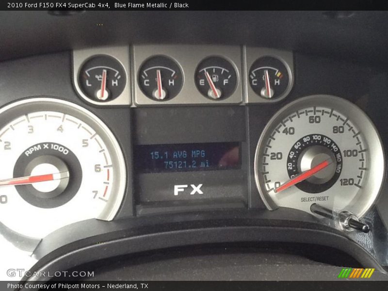 Blue Flame Metallic / Black 2010 Ford F150 FX4 SuperCab 4x4