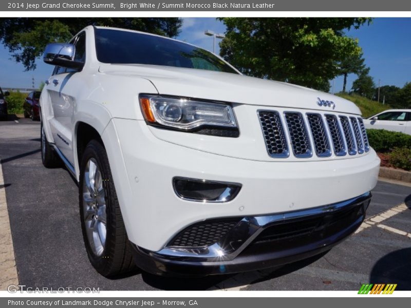 Bright White / Summit Morocco Black Natura Leather 2014 Jeep Grand Cherokee Summit