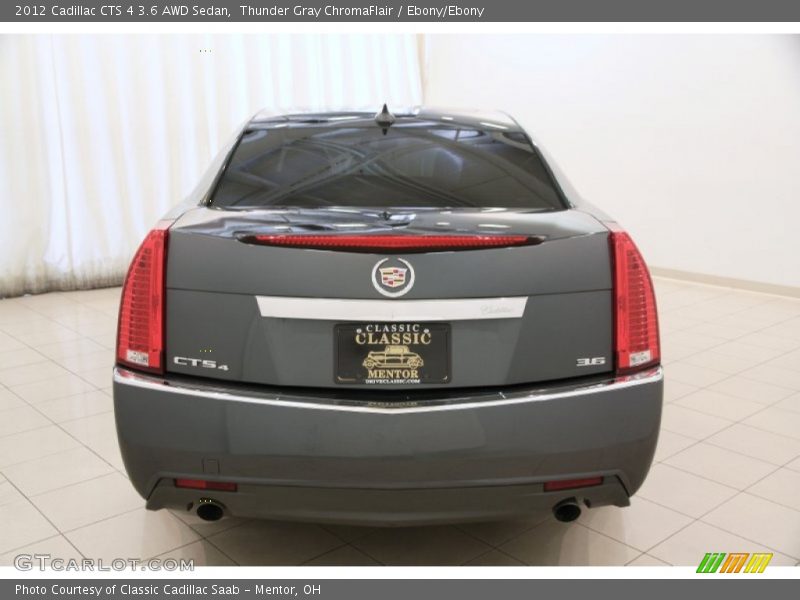 Thunder Gray ChromaFlair / Ebony/Ebony 2012 Cadillac CTS 4 3.6 AWD Sedan
