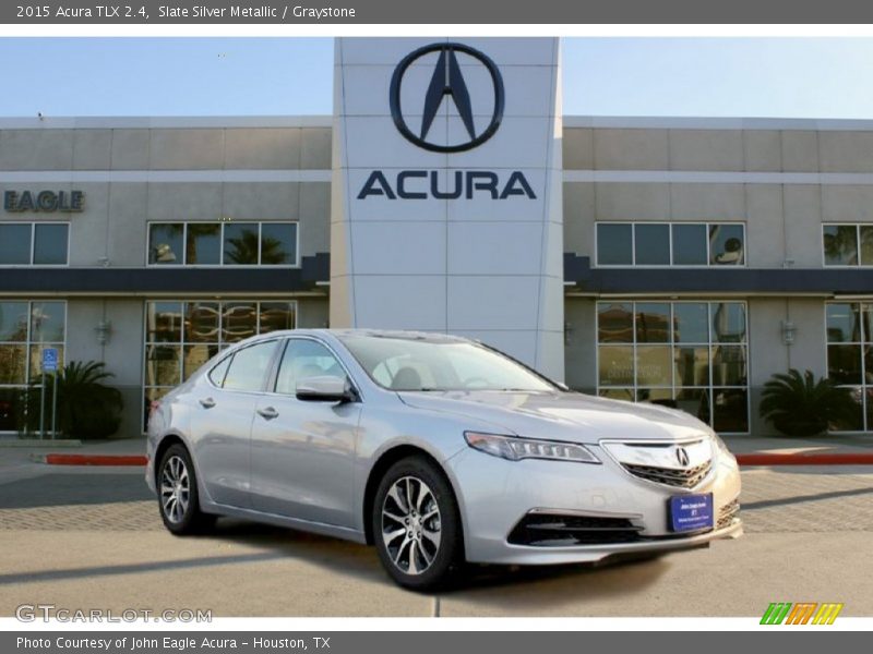 Slate Silver Metallic / Graystone 2015 Acura TLX 2.4